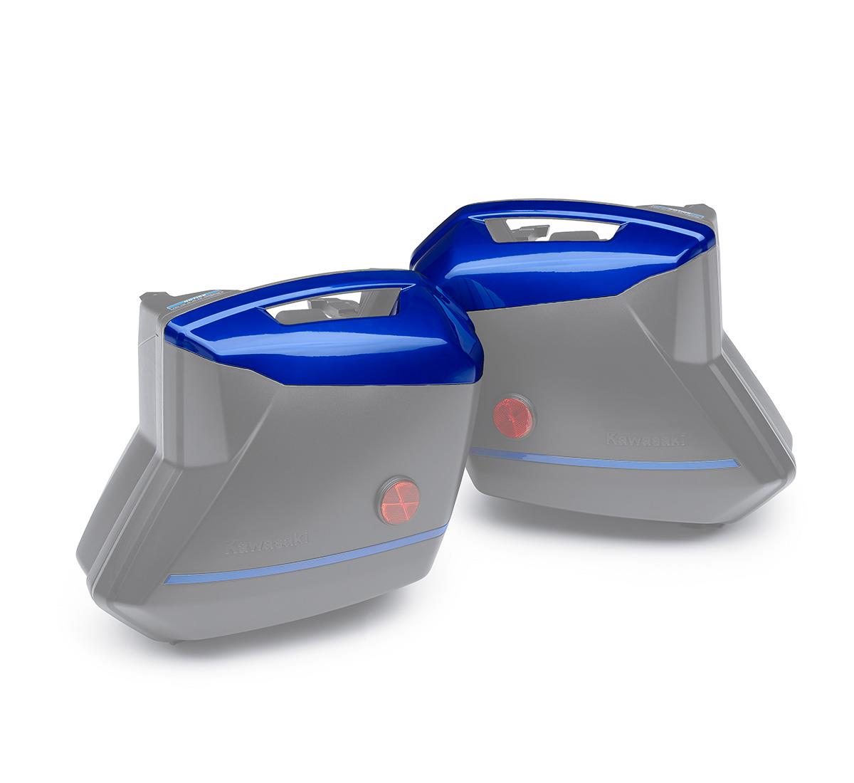 KQR Hard Saddlebag Color Panel Set - 28L. - Candy Cascade Blue