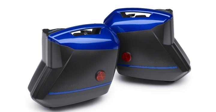 KQR Hard Saddlebags Trim Set - 28L. - Candy Cascade Blue