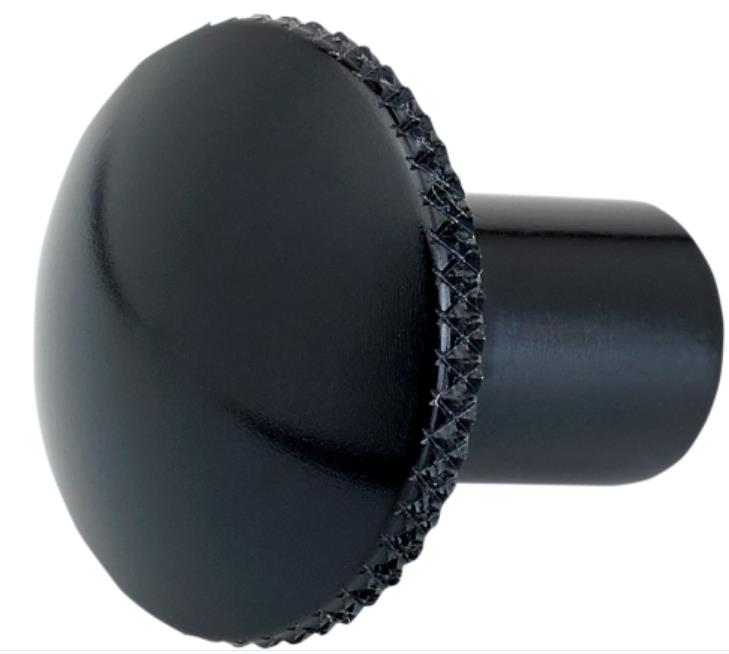 Billet Choke Cable Knobs - Knurled - Black Anodized