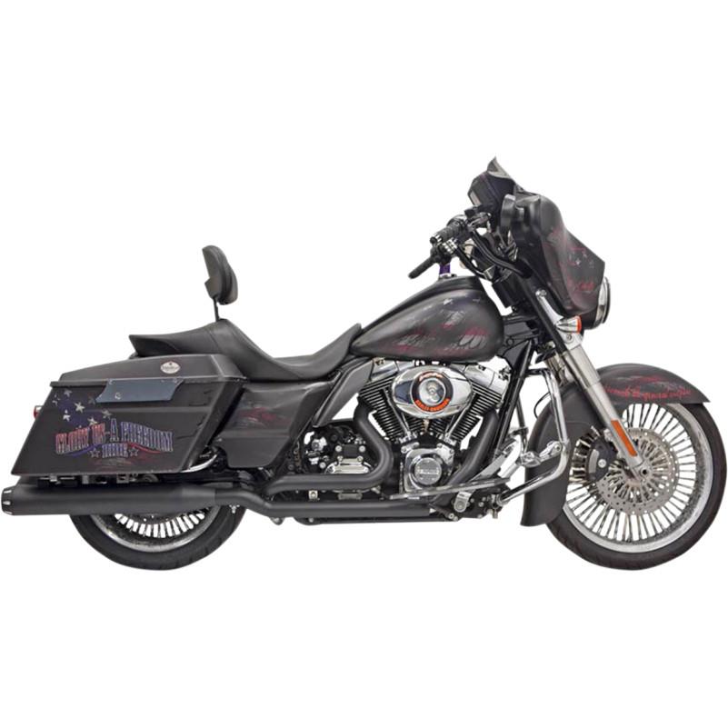 True Dual Down Under Headpipe with Heat Shield - Black