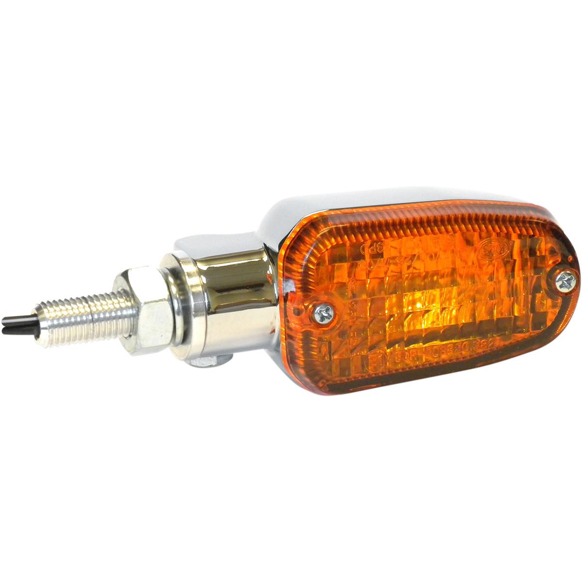 DOT Incandescent Marker Lights - 2 wires - Chrome/Amber
