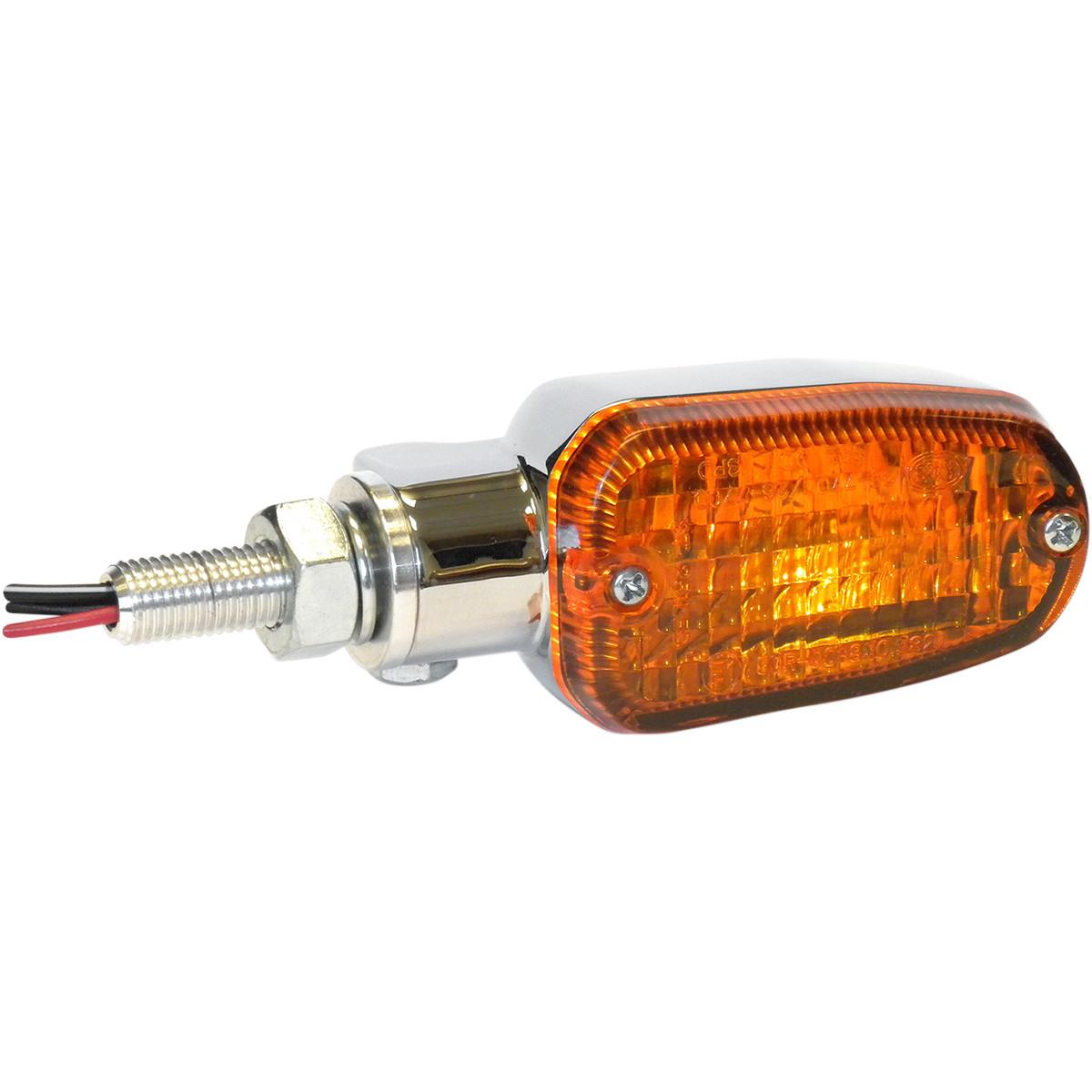 DOT Incandescent Marker Lights - 3 wires - Chrome/Amber