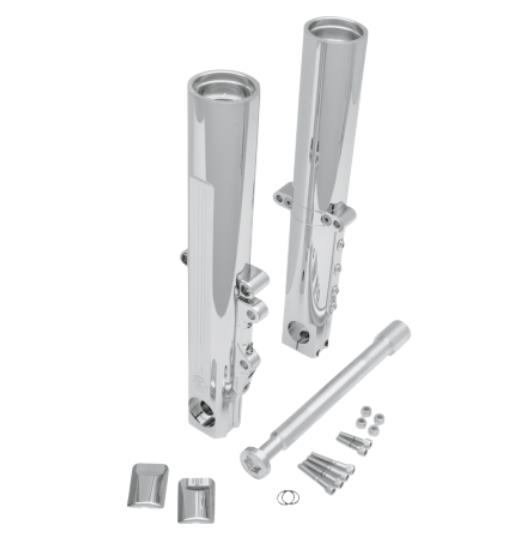 Fork Leg Kit for Stock or Performance Machine Calipers - Single Disc - Chrome