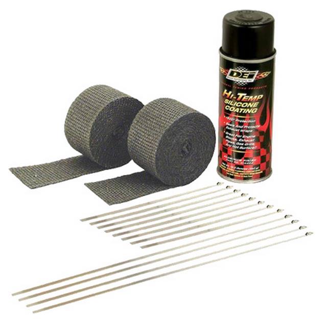 Exhaust Wrap Kit - Black Wrap with Black Coating
