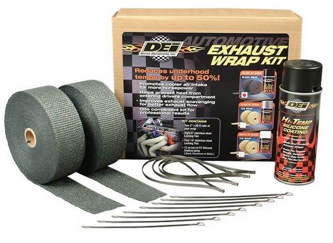 Exhaust Wrap Kit - Tan Wrap with Aluminum Coating
