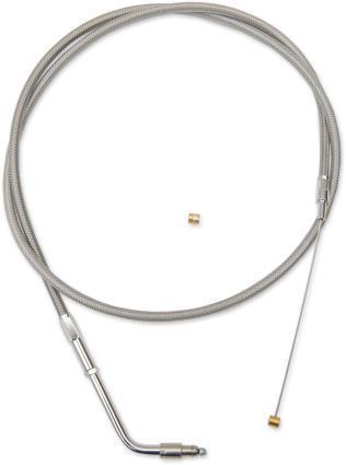 Black Vinyl/Stainless Throttle Cable Kit - Beach Bars