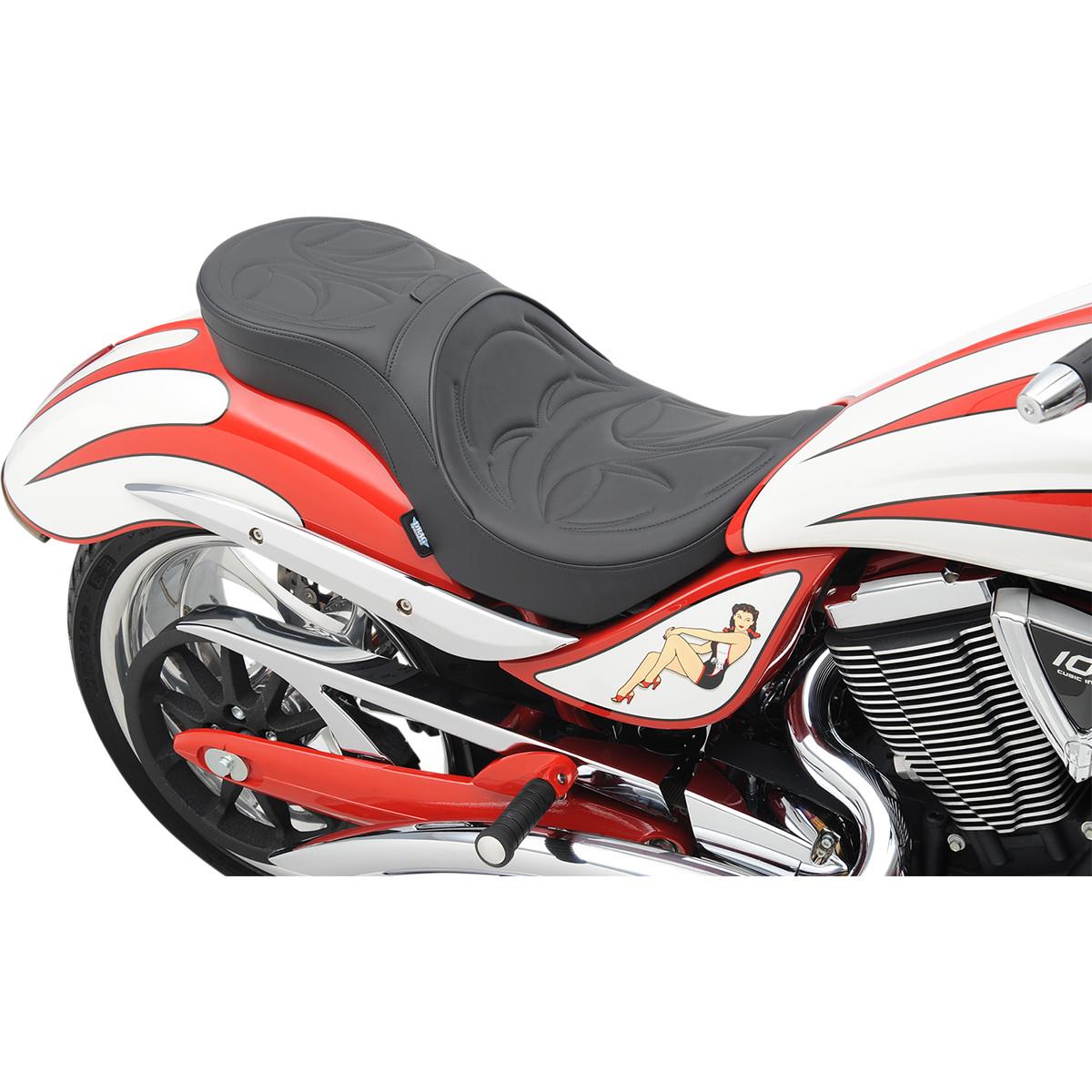 Low Profile Touring Seat with Backrest Option - Crusade Stitch