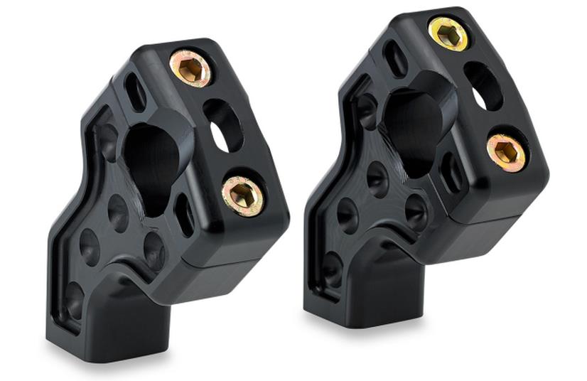 Pullback Handlebar Risers - Black Anodized