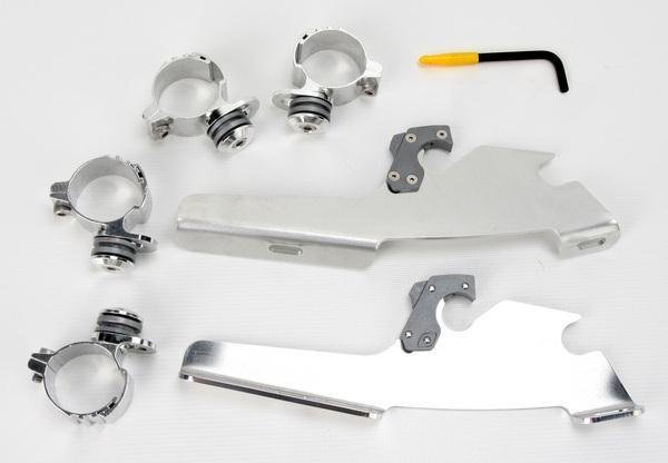 Trigger-Lock Mount Kit for Fats/Slim Windshields - Polished