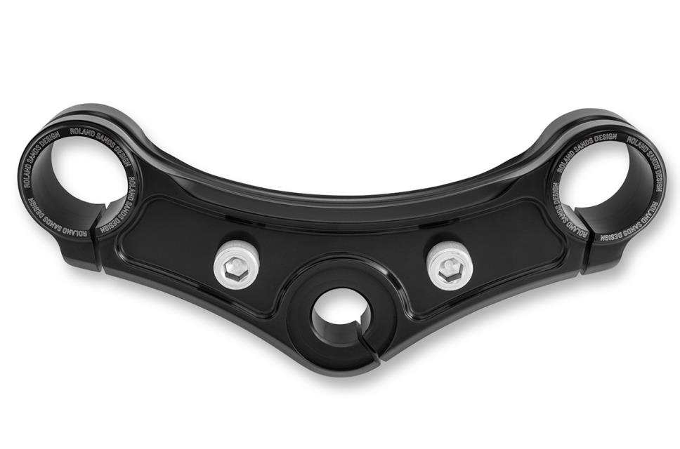 Top Triple Clamp - Gloss Black with Riser Holes