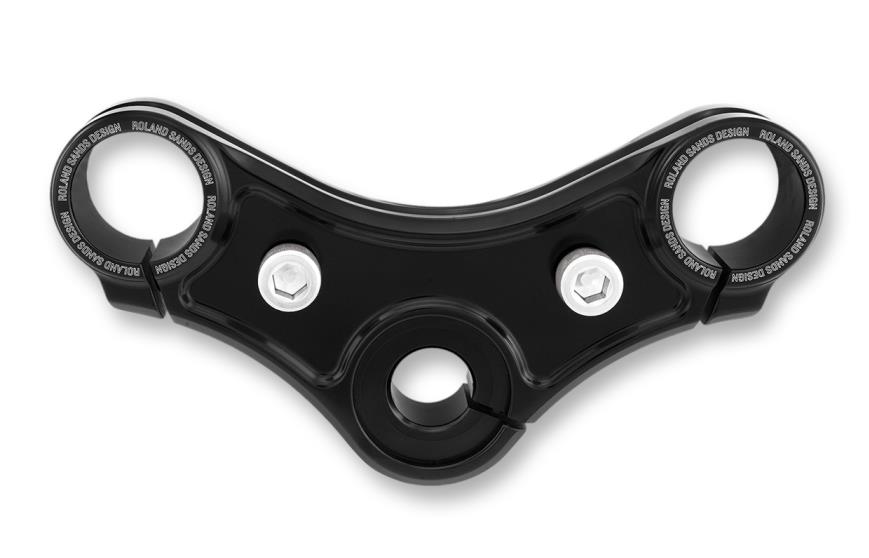 Top Triple Clamp - Gloss Black with Riser Holes
