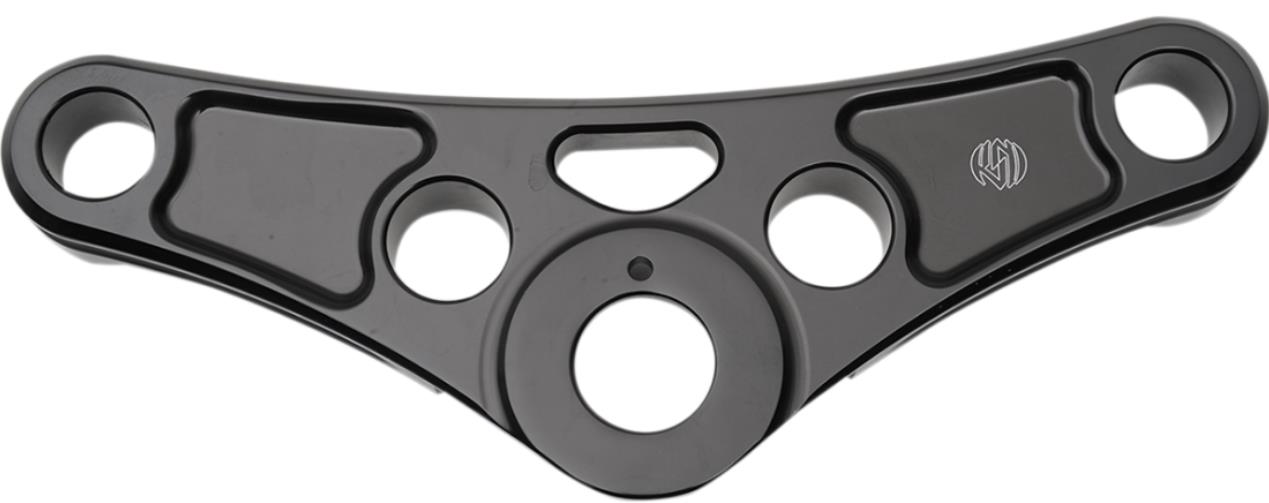 Top Triple Clamp - Gloss Black without Riser Holes