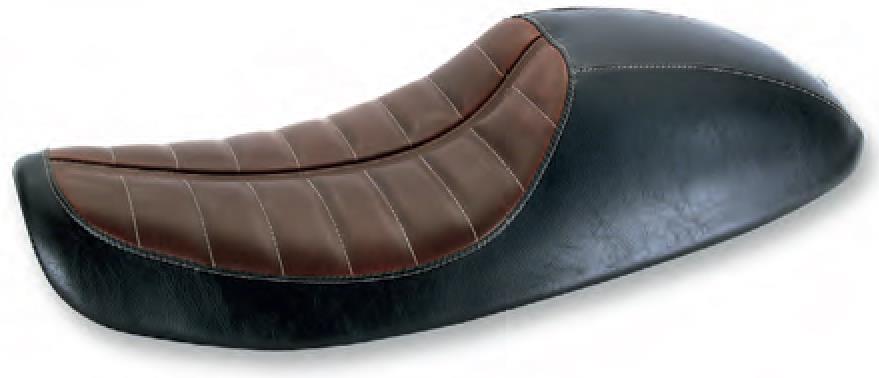 Triumph Cafe Seat - Brown/Black Enzo