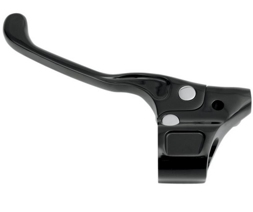 Cable Actuated Clutch Lever Assembly Contour Billet Handlebar Control - Black Anodized
