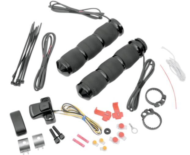 Air Cushioned Heated Grips - Black Anodized