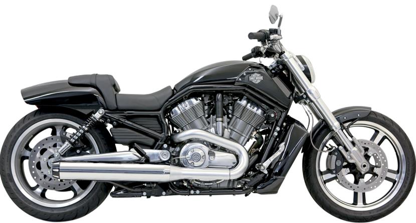 4in. Slip-On Muffler - Straight Edge - Black with Black Billet End Caps and Contrasting Flutes