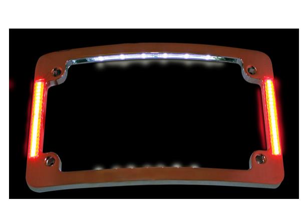 Tri-Radius Horizontal All-In-One License Plate - Black