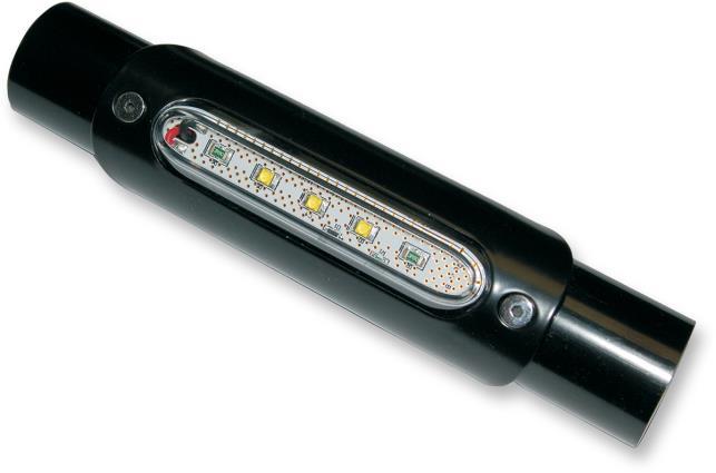 Dual Function LED Light - 1.25in.x3.75in. - Black Finish - Amber LED