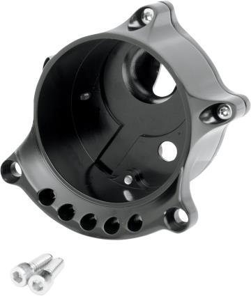 Cafe Gauge Re-locator for Bottom Mount Headlight - Gloss Black