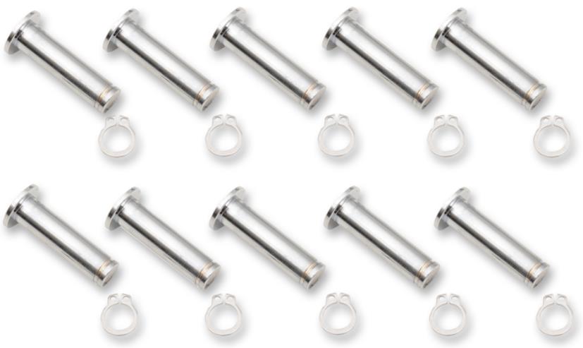 Pivot Pin/Clip Kit - Brake Side - Chrome
