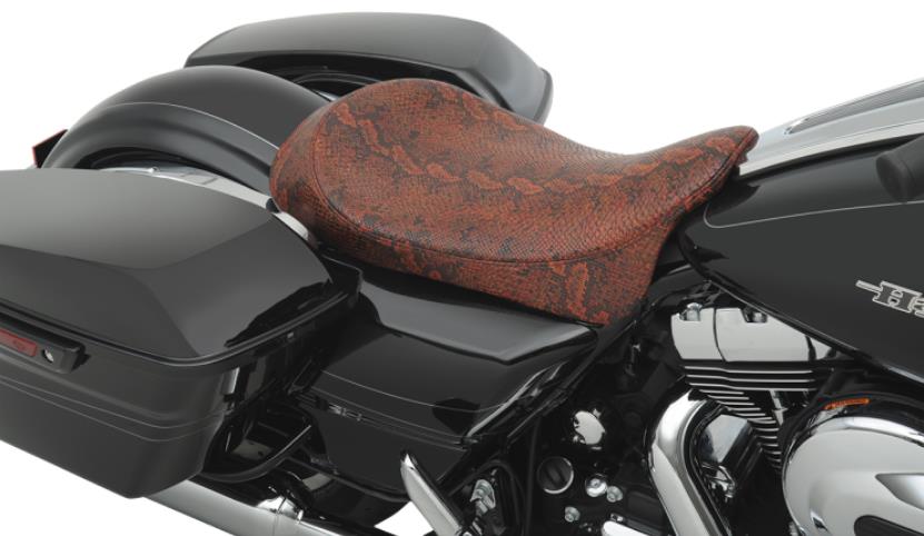 Low-Profile Solo Seat - Red Faux Python