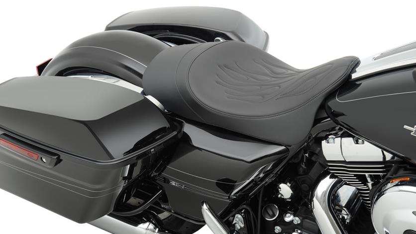 Low-Profile Solo Seat with Forward Positioning - Flame Stitch