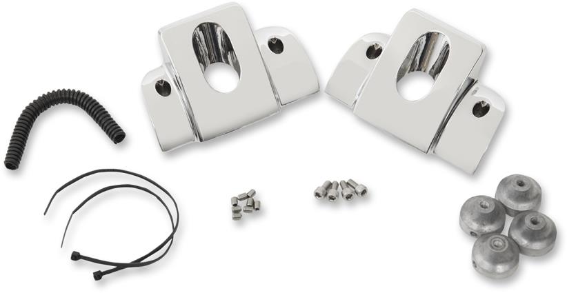Spark Plug/Head Bolt Cover Kit - Smooth - Chrome