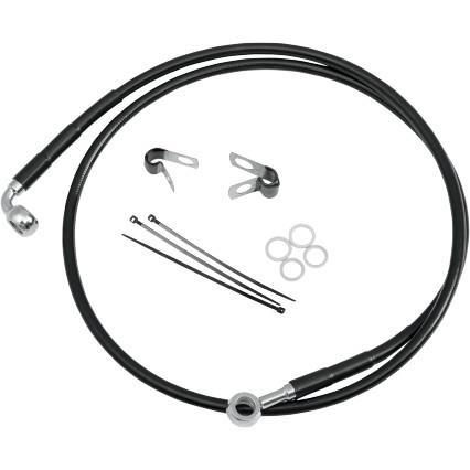 Extended Stainless Steel Front Brake Line Kit - Clear Coated -  17-1/4in, 21-1/2in, 30-1/4in.