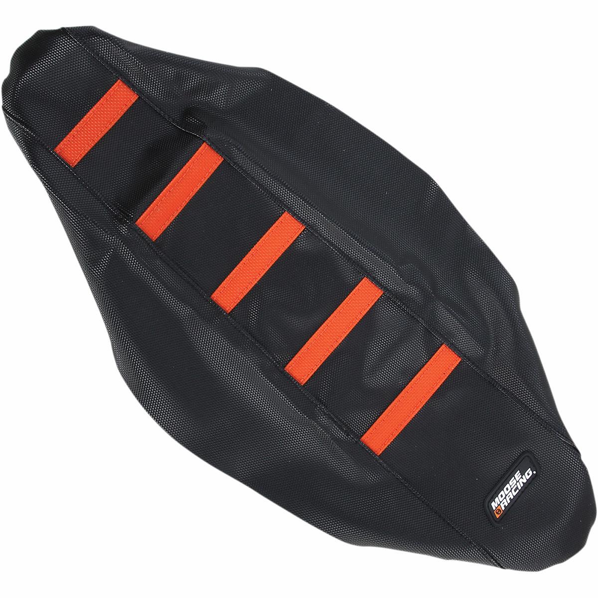 Ribbed Seat Cover - Black/Orange Ribbed