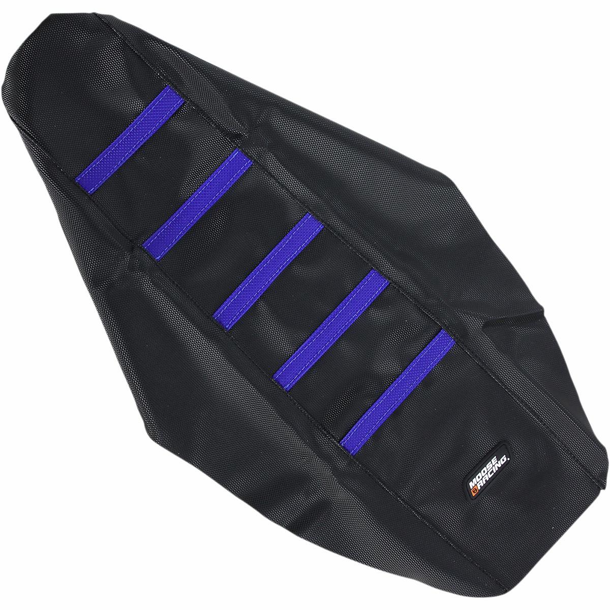 Ribbed Seat Cover - Black/Blue Ribbed