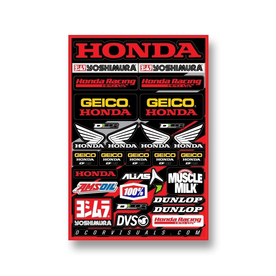 Decal Sheet - Geico Honda