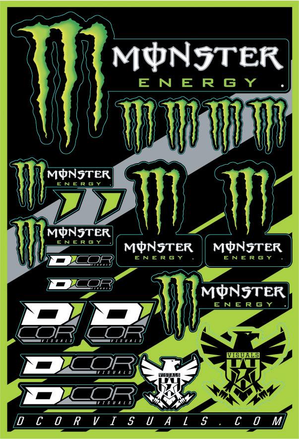 Decal Sheet - Monster Energy