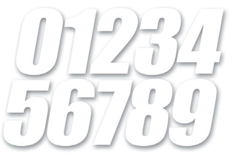 Individual Numbers 6in. - No.6 - White