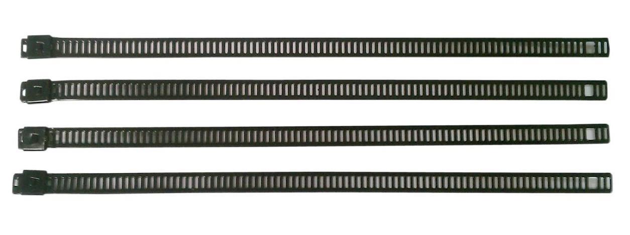 Stainless Steel Tie Wraps - Ladder Style (.275in. W) - 8in. - Black