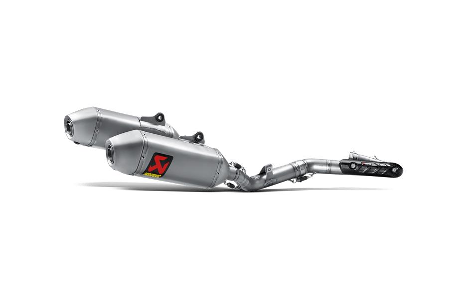 Racing Line Full System Dual Exhaust - Titanium Mufflers with Spark Arrestor