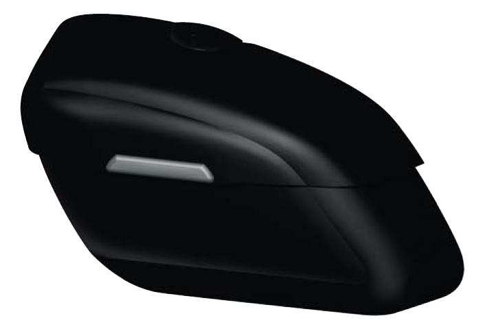 Hardkinger Solid Saddlebag - Gloss Black