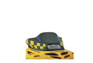 Cobra Windshield - Low - 12.75in. - Black/Yellow Checks