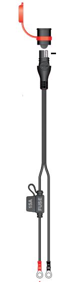 Waterproof Battery Lead - 20in. L - 5/16in/M8 - 16AWG/1.31mm2