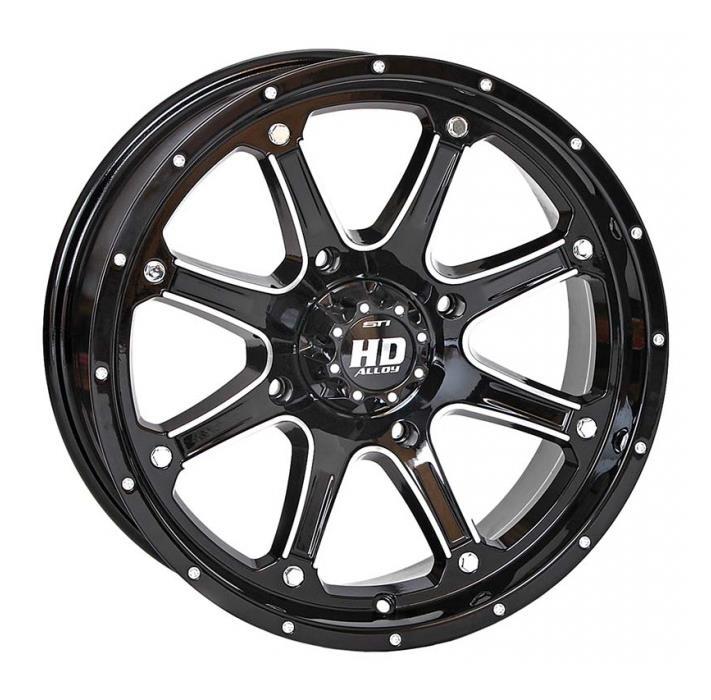 HD4 Alloy Wheel - 12x7 - 5+2 Offset - 4/137 - Gloss Black/Machined