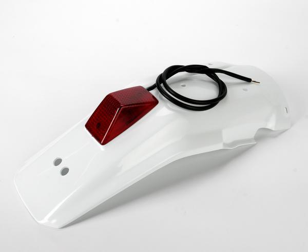 Enduro Rear Fender with Light - White