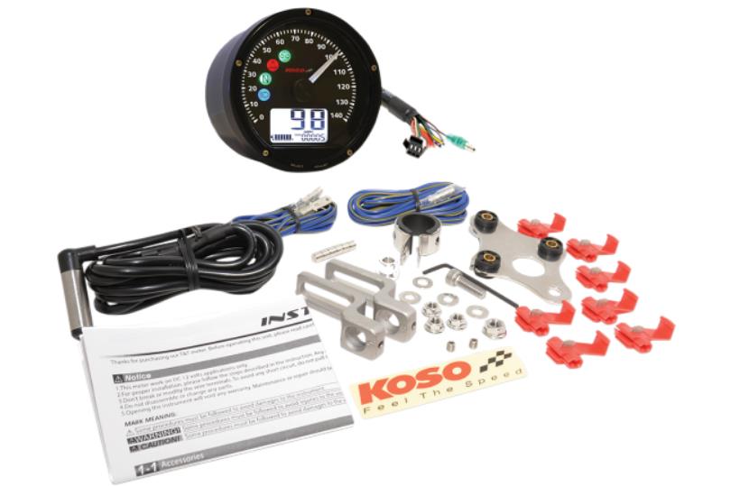 TNT-01S Speedometer - Black Casing/Black Face