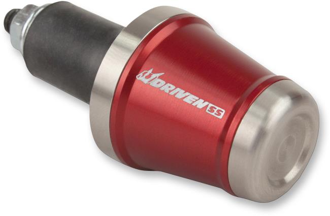 SS Bar End Weights - Red/Stainless Steel