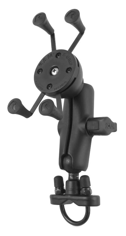 Handlebar Rail Mount with U-Bolt Base and Universal X-Grip Large Phone Holder