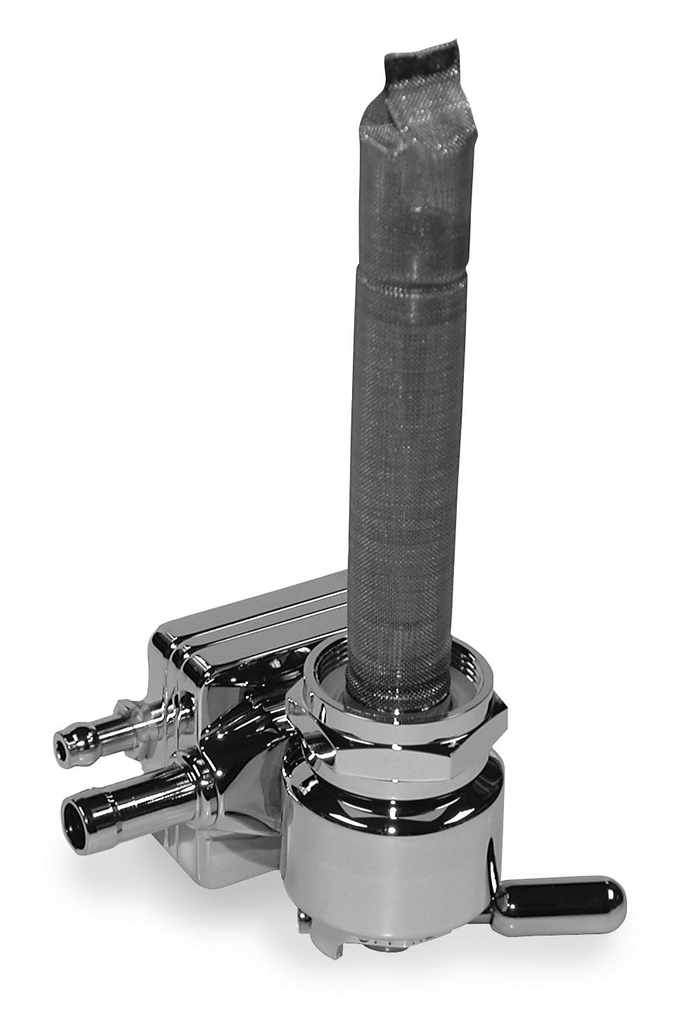 Single Outlet Reserve Valve Vacuum Round Design Petcock - Forward Facing