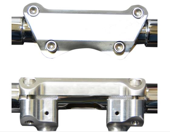 1in. Handlebar Riser and Clamp Kit - Chrome