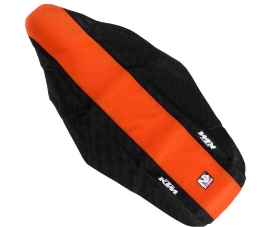 Factory Issue 3 Panel Grip Seat Cover - Black/Orange