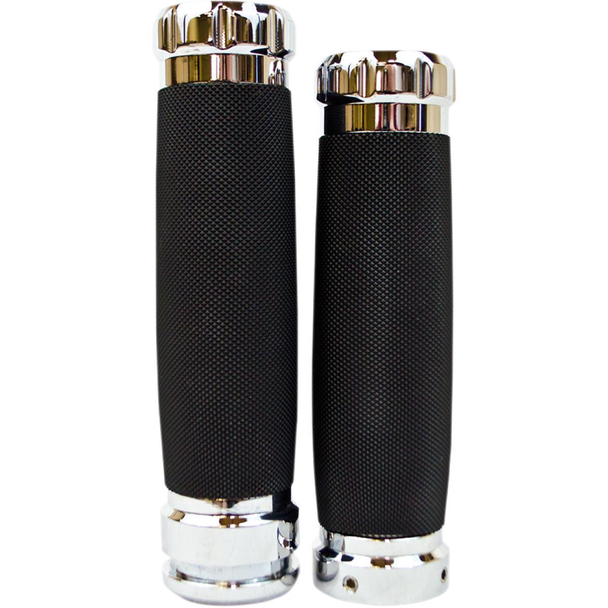 V-Line Billet Grips - Chrome