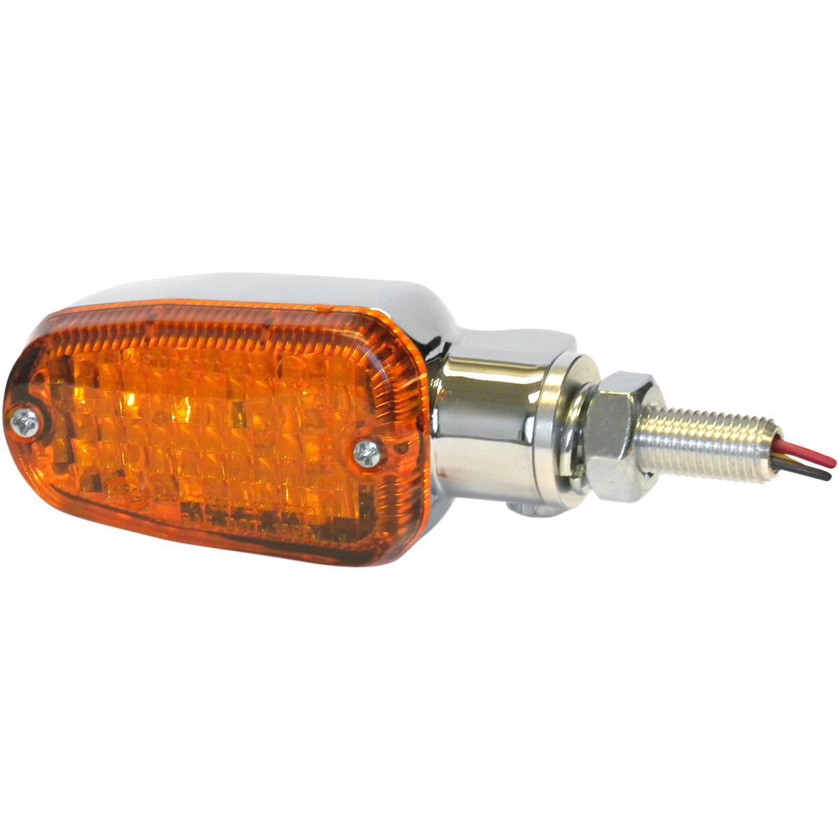 DOT LED Marker Lights - 2 wires - Chrome/Amber