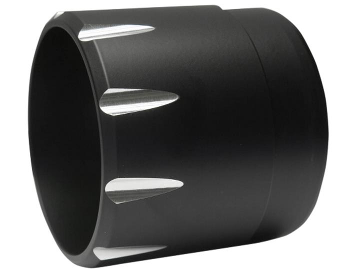Billet End Caps - 1in. Fluted - Black