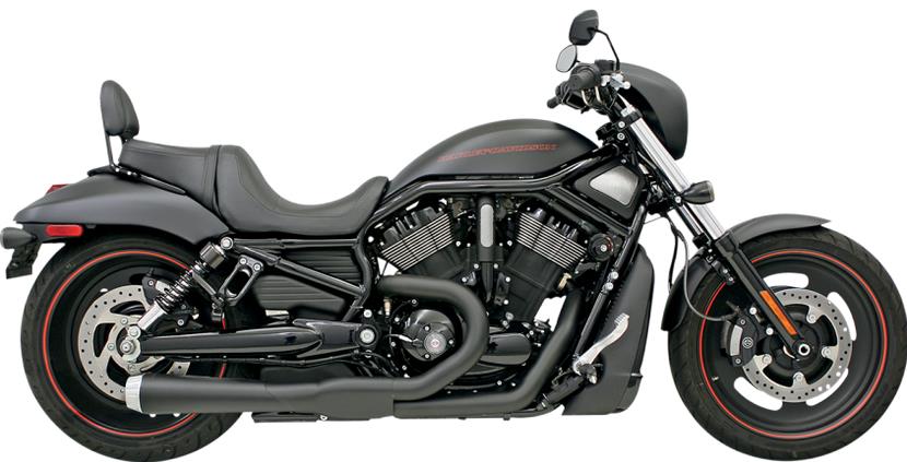 Road Rage 2:1 Short Megaphone Exhaust System - Black